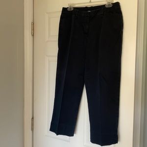 Navy Cropped slacks